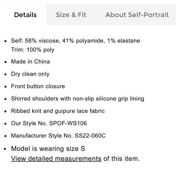 Self-Portrait Inserted Lace Ribbed Knit Cardigan Top - Picture 9 of 10